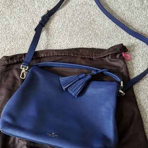 Kat spade blue leather shoulder/cross body